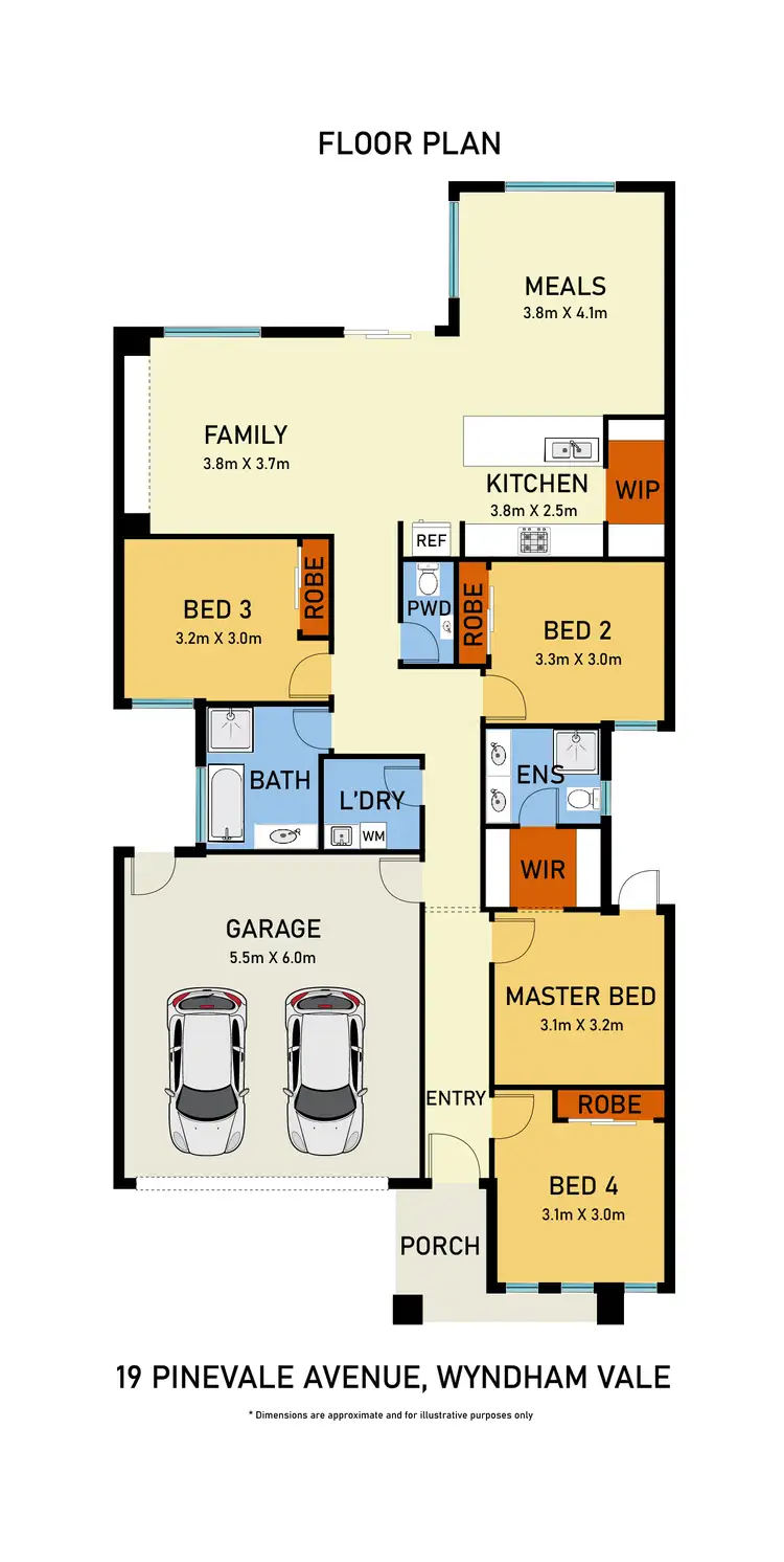 Floorplan of Homely house listing, 19 Pinevale Avenue, Wyndham Vale VIC 3024