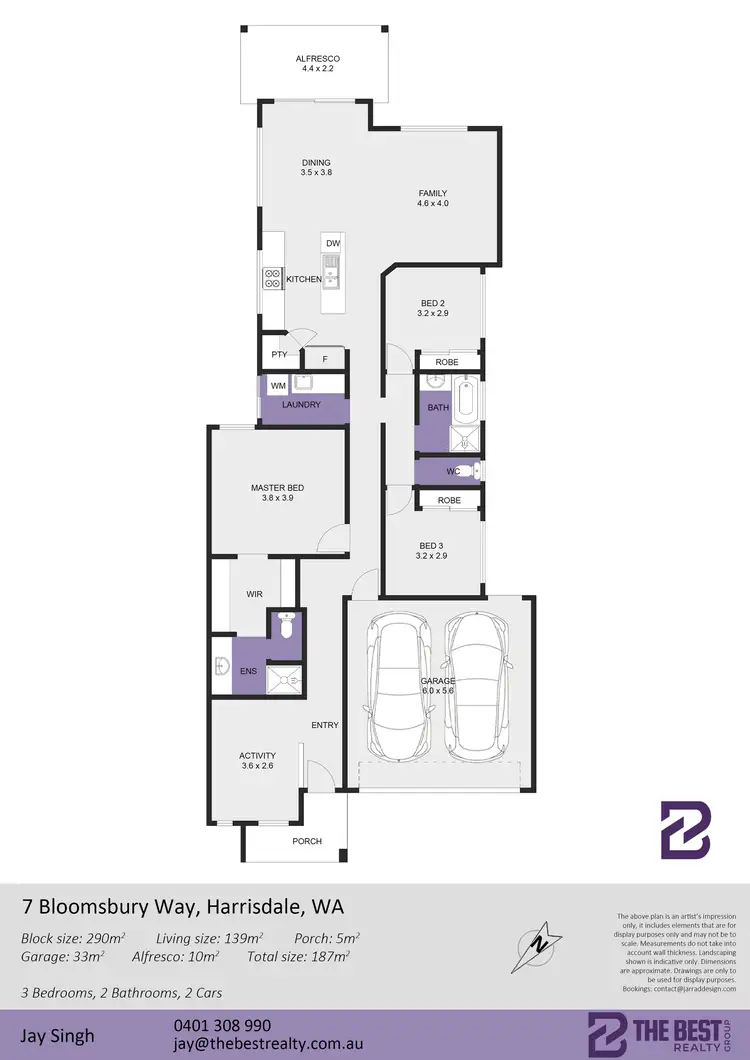 Floorplan of Homely house listing, 7 Bloomsbury Way, Harrisdale WA 6112