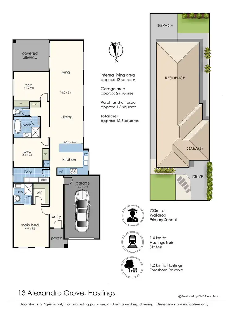 Floorplan of Homely house listing, 13 Alexandro Grove, Hastings VIC 3915