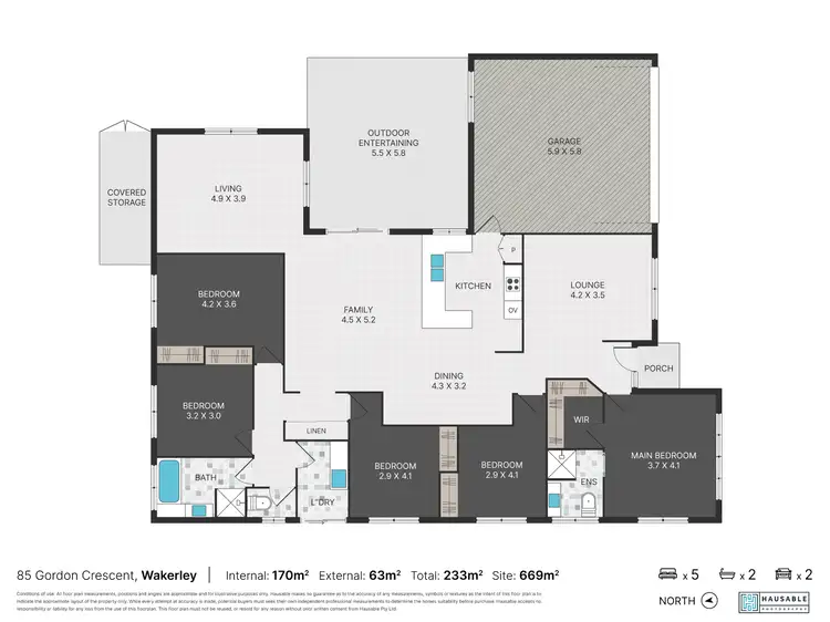 Floorplan of Homely house listing, 85 Gordon Crescent, Wakerley QLD 4154