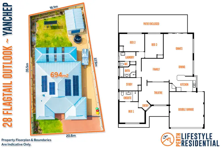 Floorplan of Homely house listing, 28 Flagtail Outlook, Yanchep WA 6035