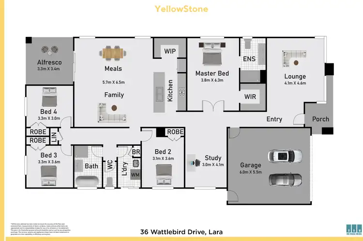 Floorplan of Homely house listing, 36 Wattlebird Drive, Lara VIC 3212
