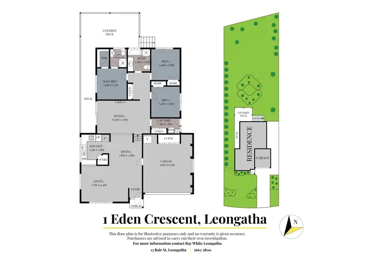 Floorplan of Homely house listing, 1 Eden Crescent, Leongatha VIC 3953