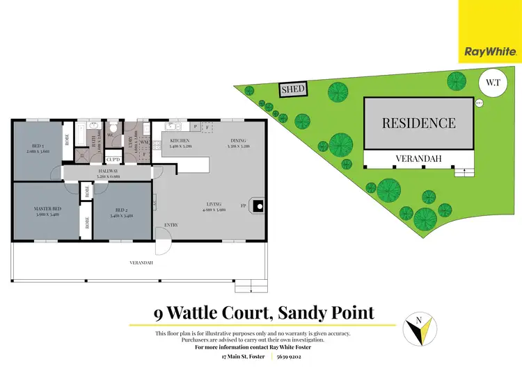 Floorplan of Homely house listing, 9 Wattle Court, Sandy Point VIC 3959