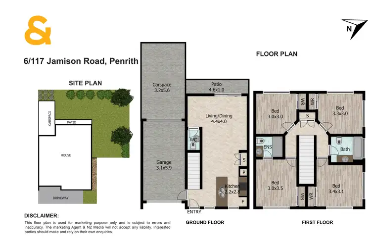 Floorplan of Homely townhouse listing, 6/117-119 Jamison Road, Penrith NSW 2750