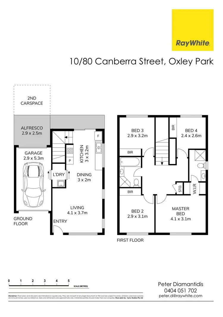 Floorplan of Homely townhouse listing, 10/80 Canberra Street, Oxley Park NSW 2760