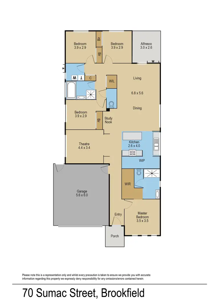 Floorplan of Homely house listing, 70 Sumac Street, Brookfield VIC 3338