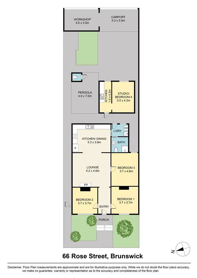 Floorplan of Homely house listing, 66 Rose Street, Brunswick VIC 3056