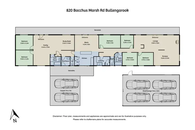 Floorplan of Homely house listing, 820 Bacchus Marsh Road, Bullengarook VIC 3437