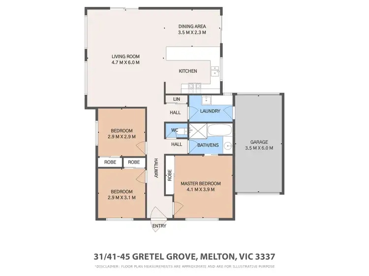 Floorplan of Homely unit listing, 31/41-45 Gretel Grove, Melton VIC 3337