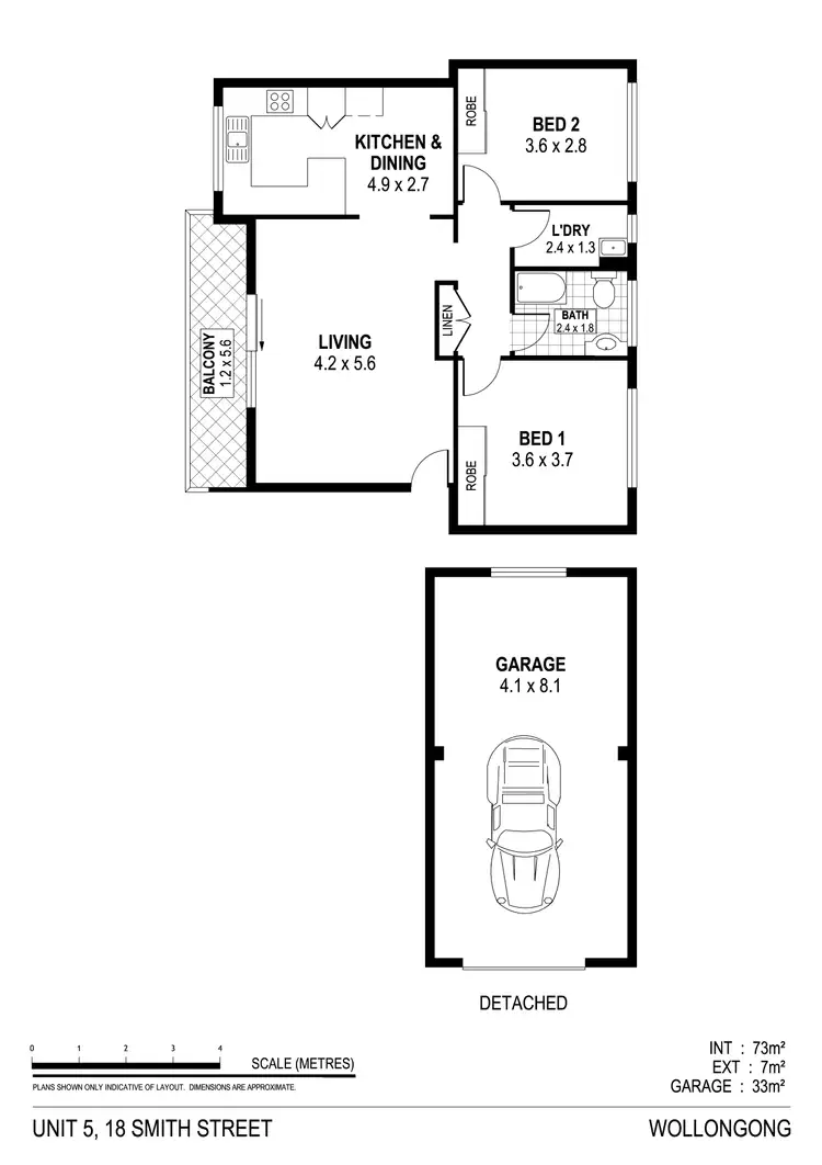 Floorplan of Homely unit listing, 5/18 Smith Street, Wollongong NSW 2500