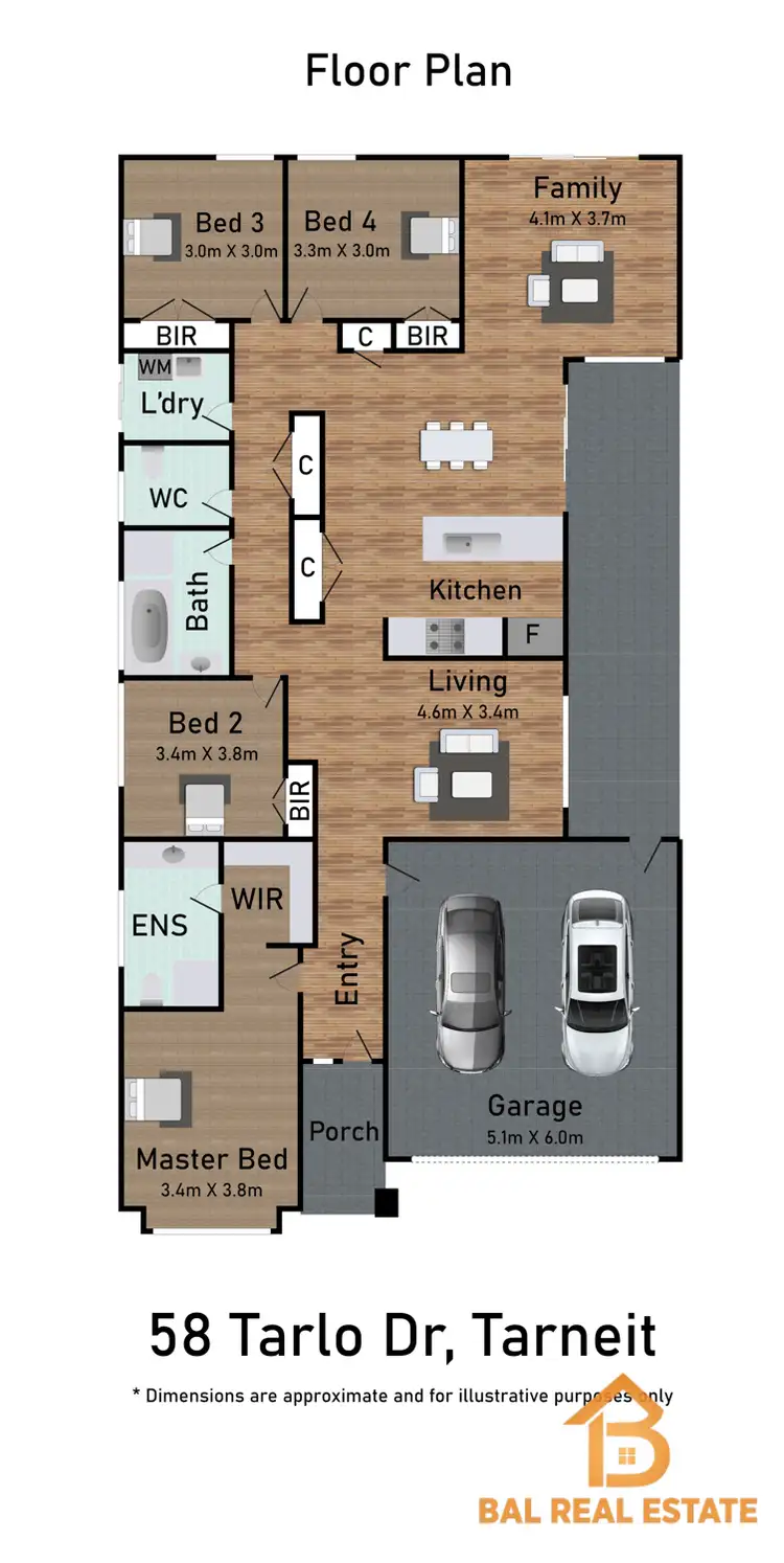 Floorplan of Homely house listing, 58 Tarlo Drive, Tarneit VIC 3029