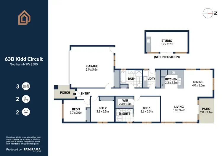 Floorplan of Homely house listing, 63b Kidd Circuit, Goulburn NSW 2580