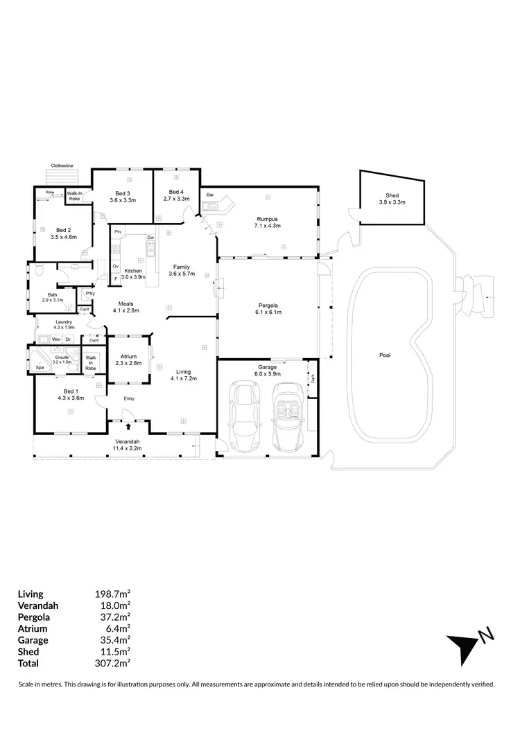 Floorplan of Homely house listing, 11 Mcardle Place, Greenwith SA 5125