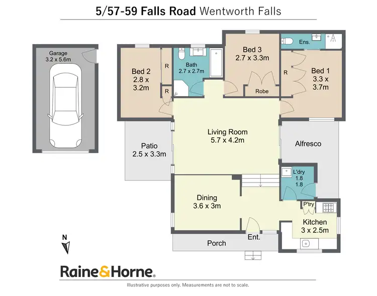 Floorplan of Homely villa listing, 5/57-59 Falls Road, Wentworth Falls NSW 2782