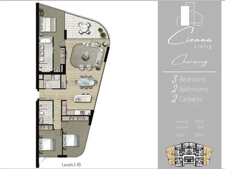 Floorplan of Homely apartment listing, 407/180 Marine Parade, Labrador QLD 4215