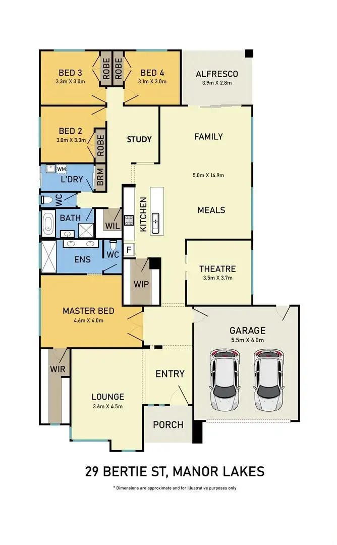 Floorplan of Homely house listing, 29 Bertie Street, Manor Lakes VIC 3024