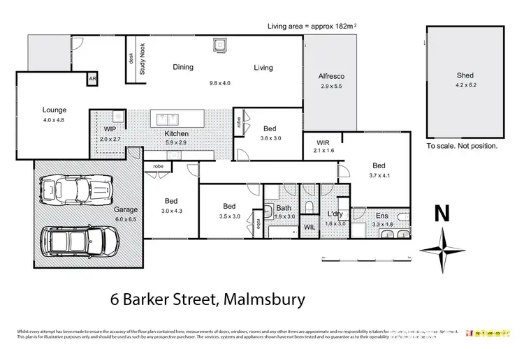 Floorplan of Homely house listing, 6 Barker Street, Malmsbury VIC 3446