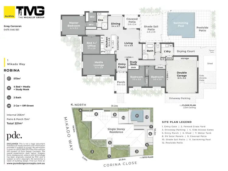 Floorplan of Homely house listing, 1 Mikado Way, Robina QLD 4226