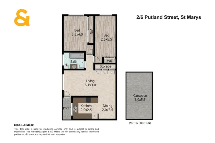 Floorplan of Homely apartment listing, 2/6 Putland Street, St Marys NSW 2760