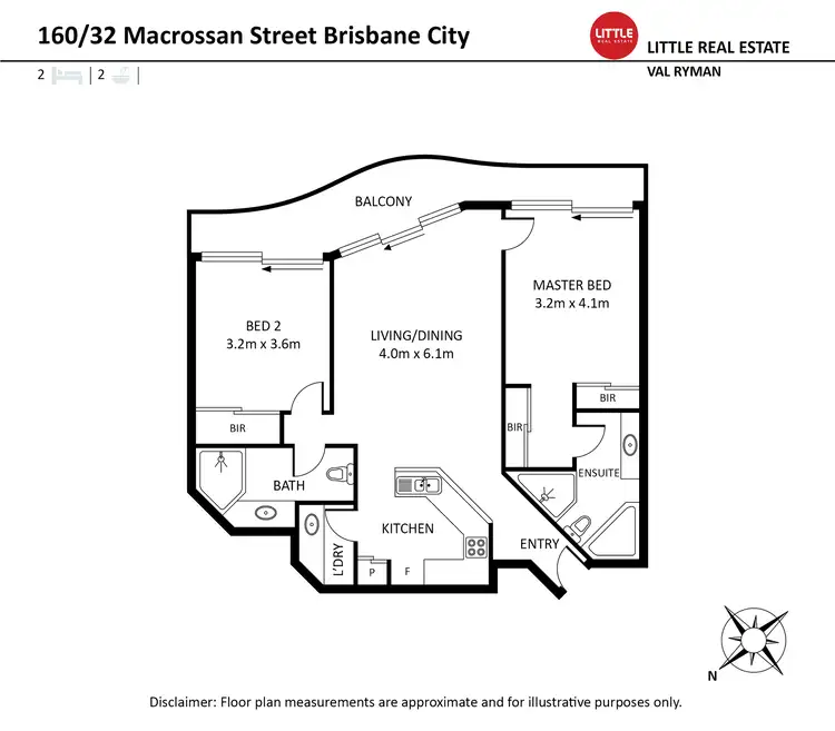 Floorplan of Homely apartment listing, 160/32 Macrossan Street, Brisbane City QLD 4000