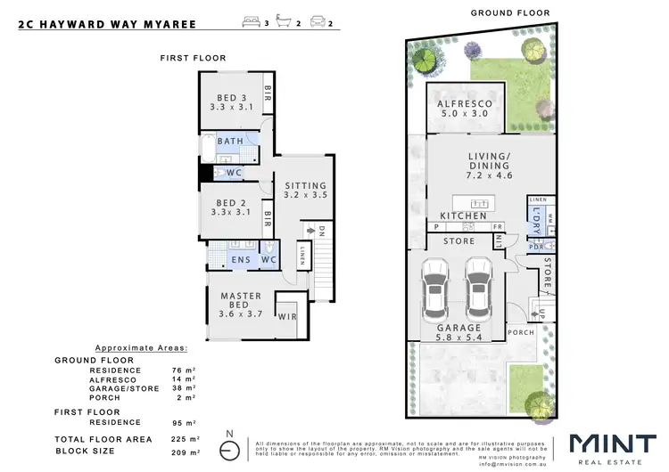 Floorplan of Homely townhouse listing, 2C Hayward Way, Myaree WA 6154