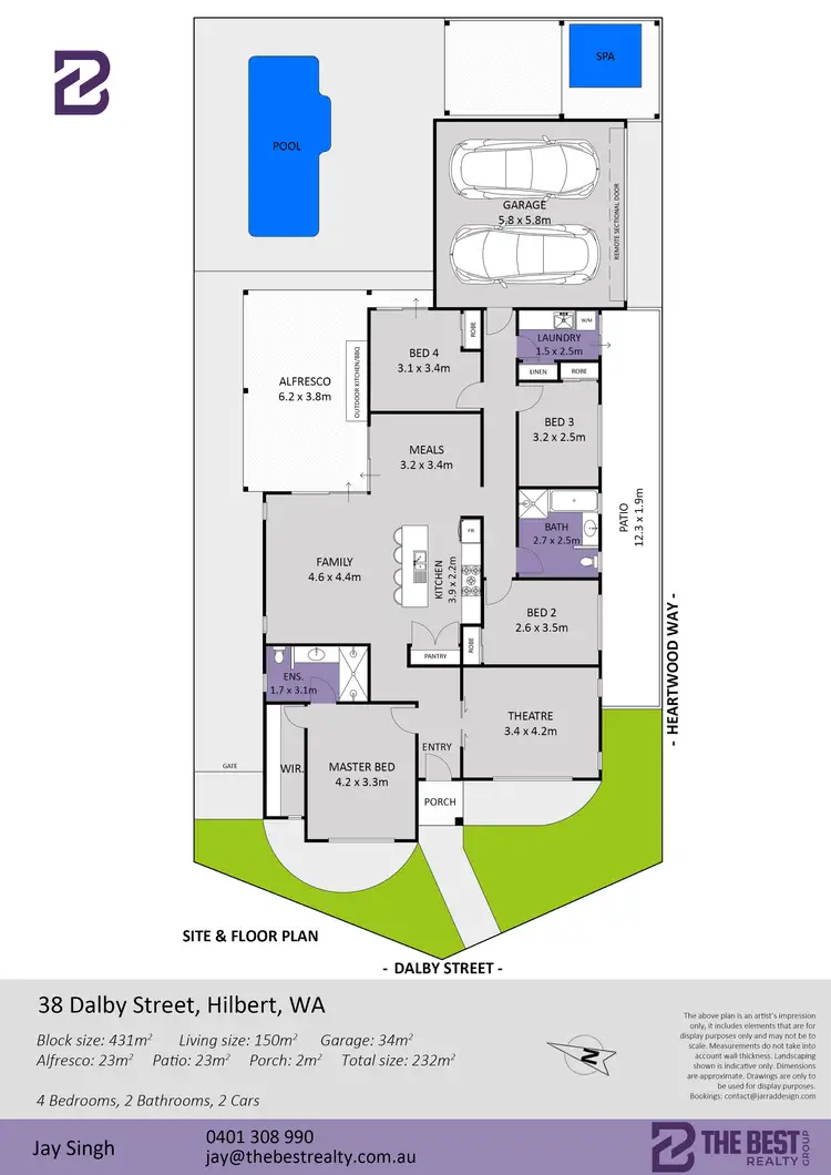 Floorplan of Homely house listing, 38 Dalby Street, Hilbert WA 6112