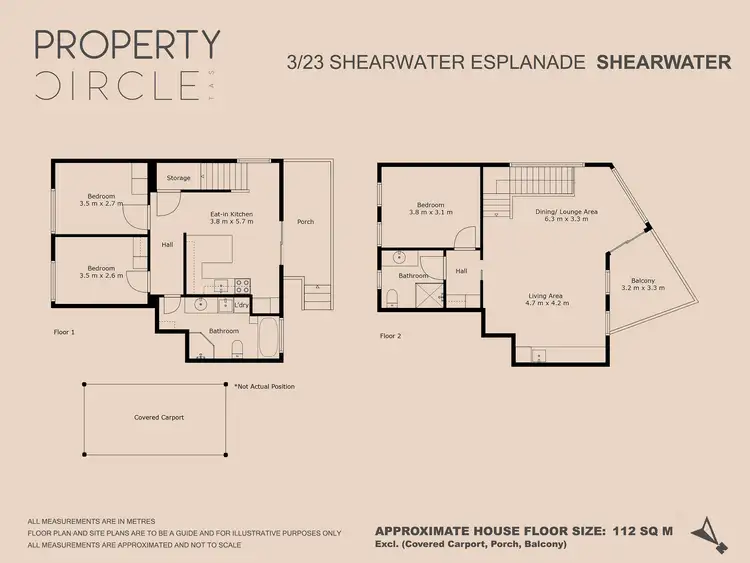 Floorplan of Homely townhouse listing, 3/23 Shearwater Esplanade, Shearwater TAS 7307