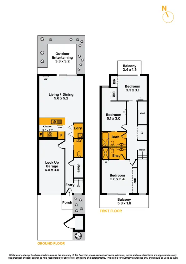 Floorplan of Homely townhouse listing, 58/124-136 Mason Street, Newport VIC 3015