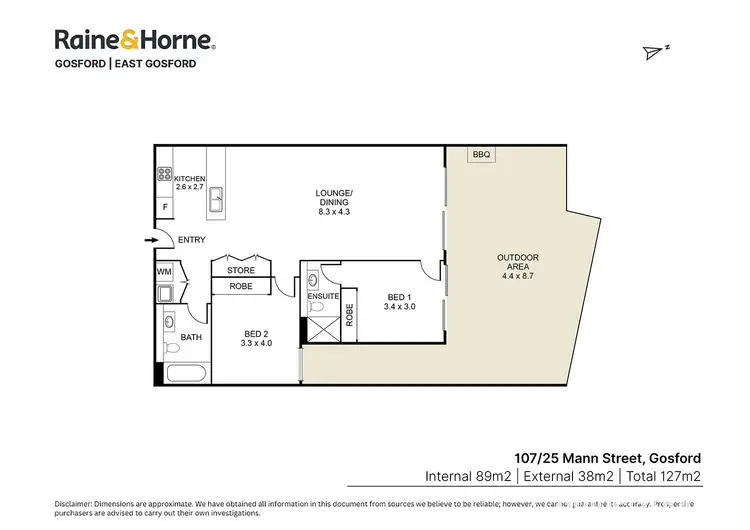 Floorplan of Homely apartment listing, 107/25 Mann Street, Gosford NSW 2250