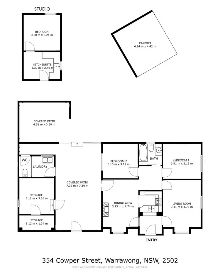 Floorplan of Homely house listing, 354 Cowper Street, Warrawong NSW 2502