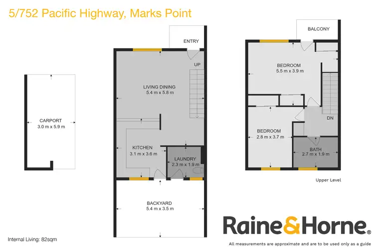 Floorplan of Homely townhouse listing, 5/752 Pacific Highway, Marks Point NSW 2280