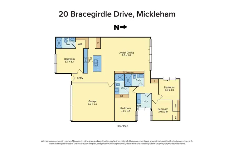 Floorplan of Homely house listing, 20 Bracegirdle Drive, Mickleham VIC 3064