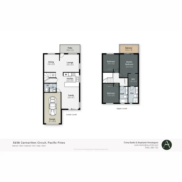 Floorplan of Homely townhouse listing, 53/30 Carmarthen Circuit, Pacific Pines QLD 4211