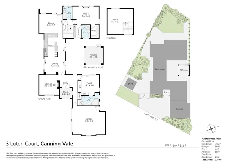Floorplan of Homely house listing, 3 Luton Court, Canning Vale WA 6155