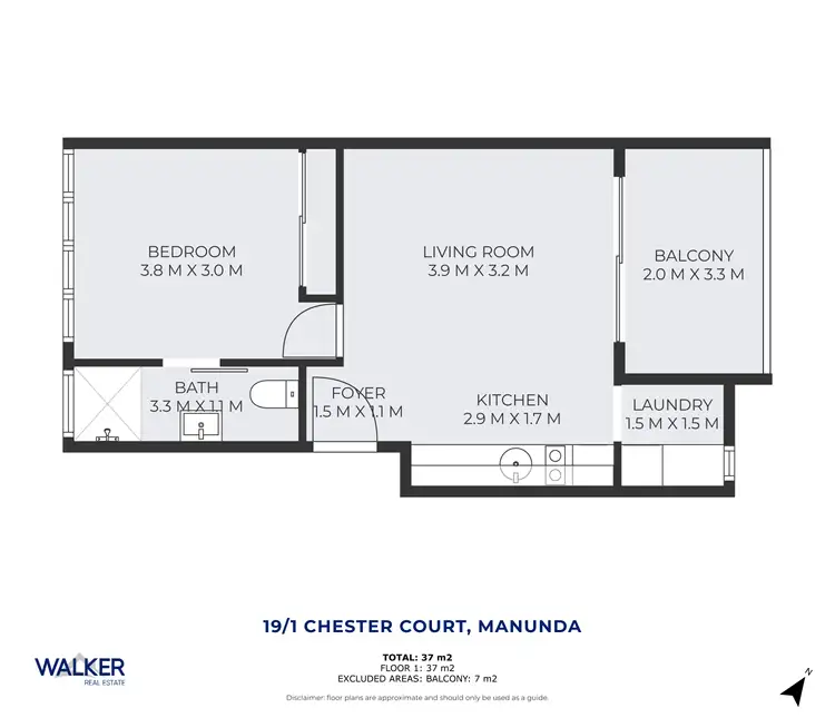 Floorplan of Homely unit listing, 19/1 Chester Court, Manunda QLD 4870