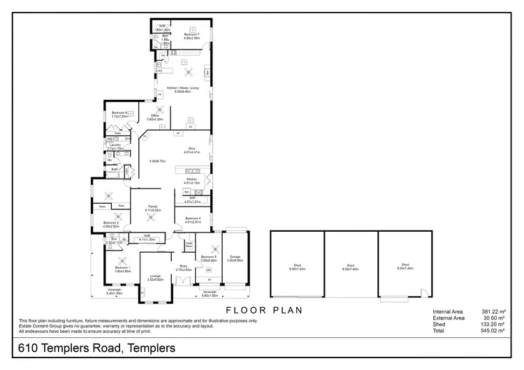 Floorplan of Homely house listing, 610 Templers Road, Templers SA 5371
