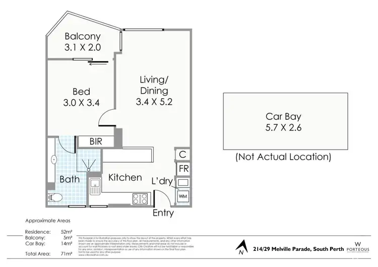 Floorplan of Homely house listing, 214/29 Melville Parade, South Perth WA 6151