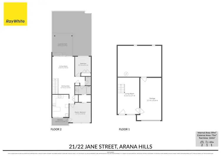 Floorplan of Homely townhouse listing, 21/22 Jane Street, Arana Hills QLD 4054