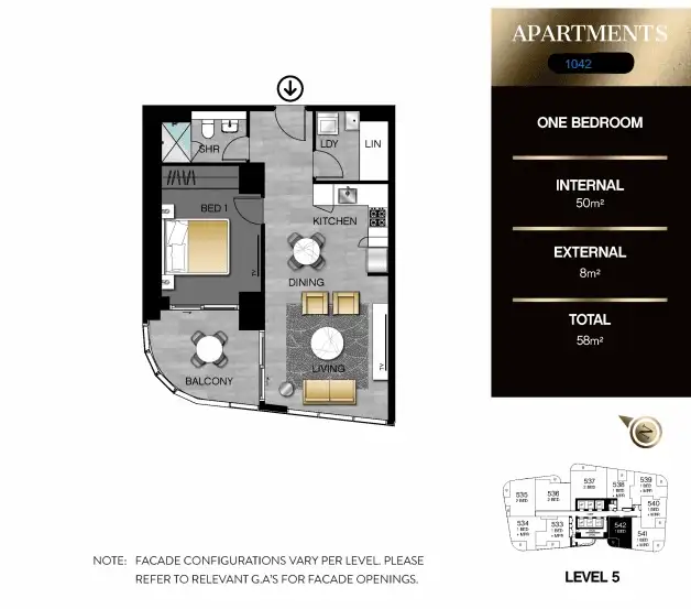 Floorplan of Homely apartment listing, 1042/180 George Street, Parramatta NSW 2150