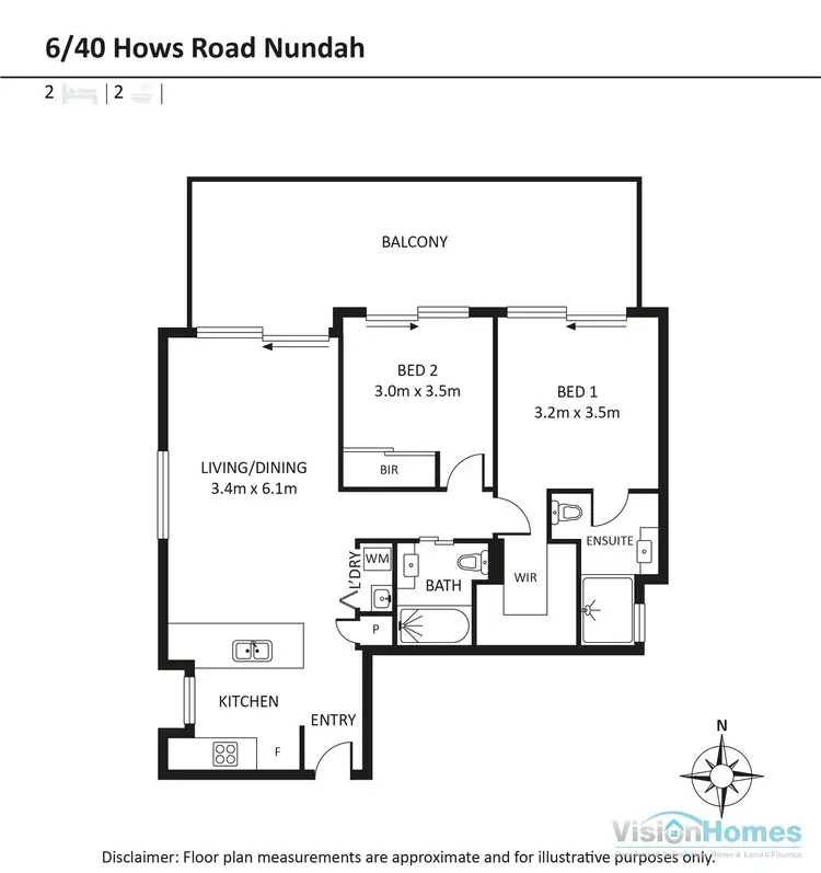 Floorplan of Homely unit listing, 6/40 Hows Road, Nundah QLD 4012
