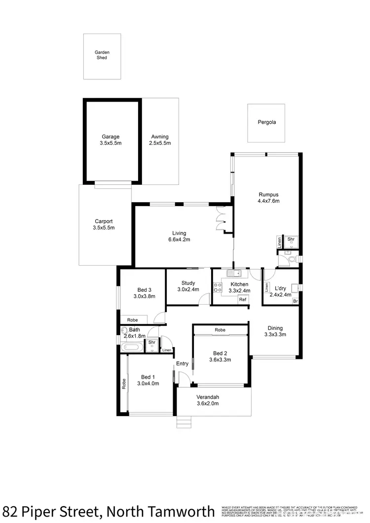 Floorplan of Homely house listing, 82 Piper Street, Tamworth NSW 2340