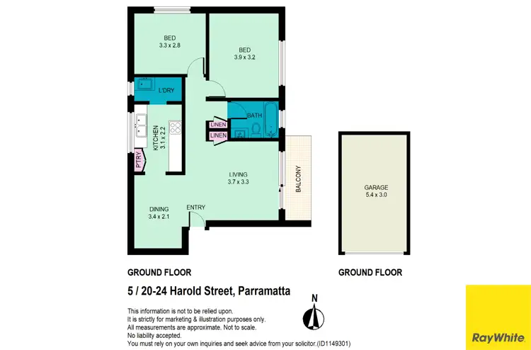 Floorplan of Homely apartment listing, 5/20 Harold Street, Parramatta NSW 2150