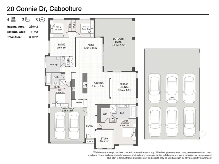 Floorplan of Homely house listing, 20 Connie Drive, Caboolture QLD 4510