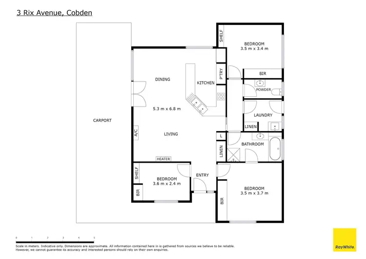 Floorplan of Homely house listing, 3 Rix Avenue, Cobden VIC 3266