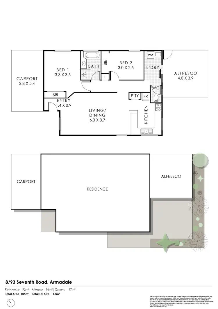 Floorplan of Homely unit listing, 8/93 Seventh Road, Armadale WA 6112