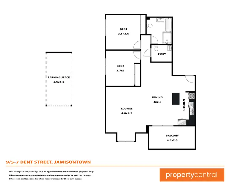 Floorplan of Homely apartment listing, 9/5-7 Dent Street, Jamisontown NSW 2750