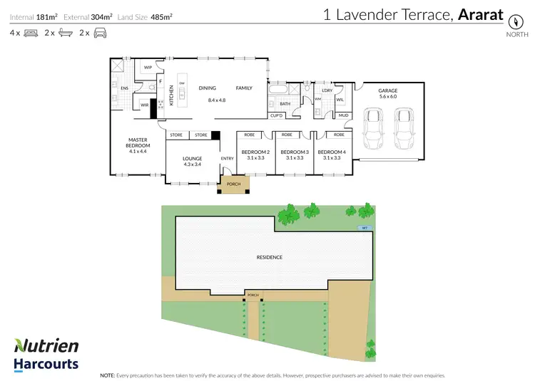 Floorplan of Homely house listing, 1 Lavender Terrace, Ararat VIC 3377