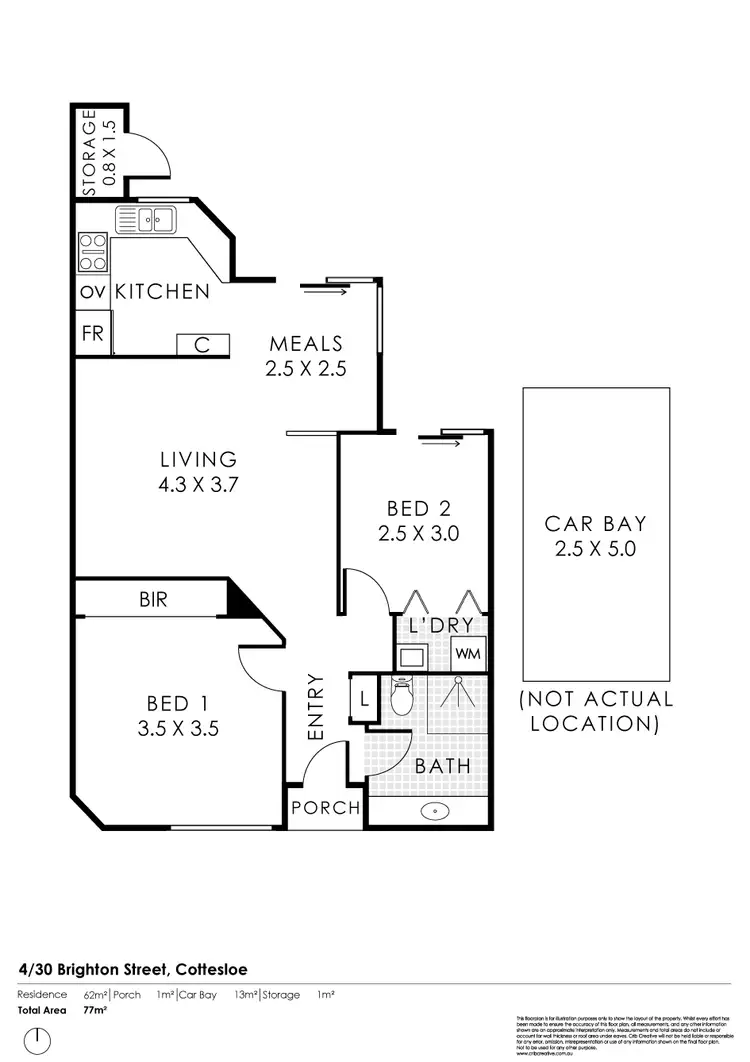 Floorplan of Homely villa listing, 4/30 Brighton Street, Cottesloe WA 6011
