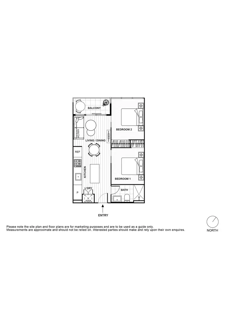 Floorplan of Homely apartment listing, 2708/33 Rose Lane, Melbourne VIC 3000